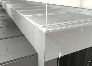 Clear Hot Cold Aisle containment ceiling strips
