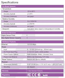 Geist-Watchdog-Specifications