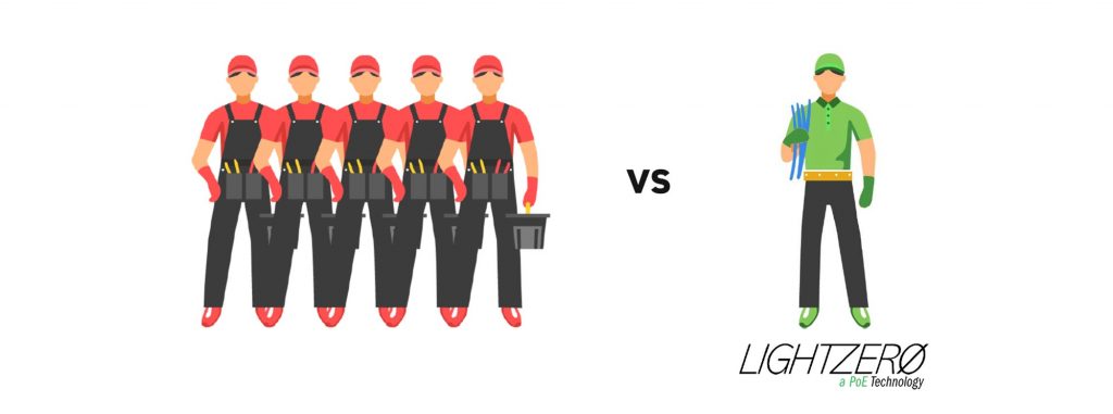 Installation Costs for DC Powered LED lighting in the Data Center
