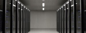 containment hallway in built-to-suit data center